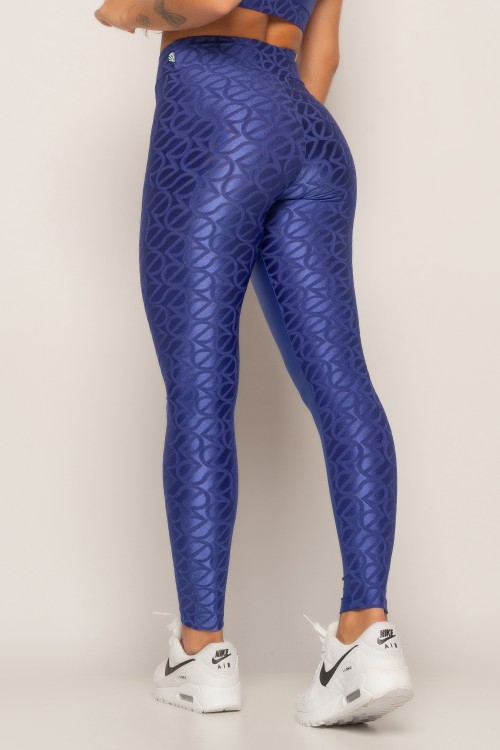 Calça Legging Azul Block