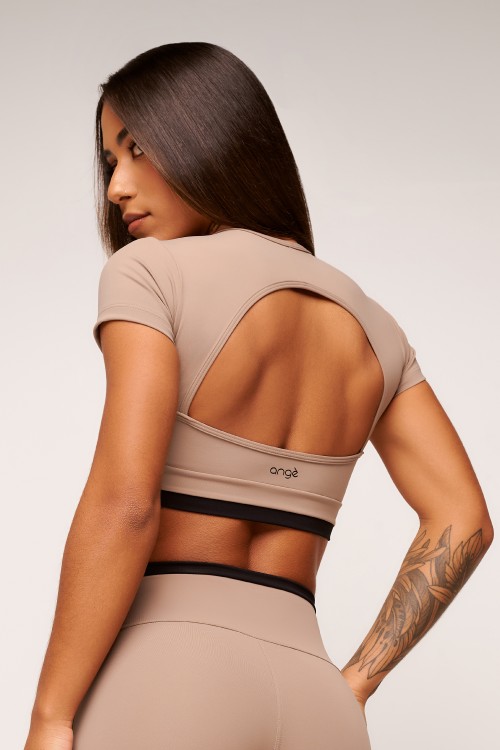 Top Cropped Marrom Balance